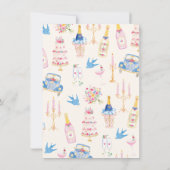 Whimsical Wedding French Chateau Mansion Einladung (Rückseite)