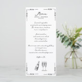 Whimsical Wedding Menu Menükarte (Stehend Vorderseite)