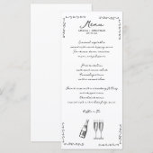 Whimsical Wedding Menu Menükarte (Vorne/Hinten)