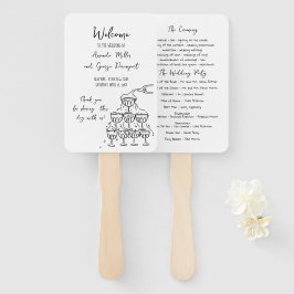 Whimsical Wedding Programmfan Fächer