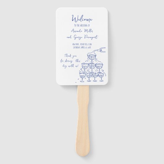 Whimsical Wedding Programmfan Fächer (Vorderseite)