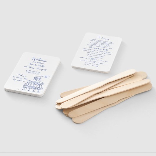 Whimsical Wedding Programmfan Fächer (Non-assembled)