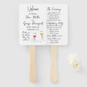 Whimsical Wedding Programmfan Fächer (Vorne und Hinten)