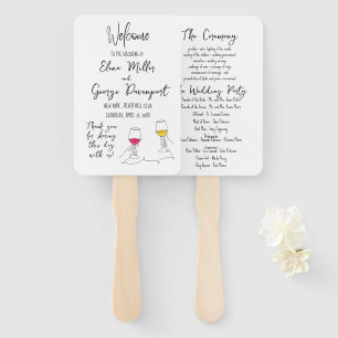 Whimsical Wedding Programmfan Fächer