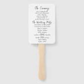 Whimsical Wedding Programmfan Fächer (Rückseite)