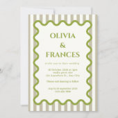 Whimsical Wedding Suite, Wavy Einladung (Vorderseite)