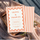 Whimsical Wedding Suite, Wavy Einladung