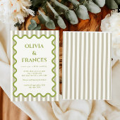 Whimsical Wedding Suite, Wavy Einladung