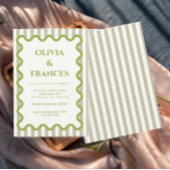 Whimsical Wedding Suite, Wavy Einladung