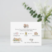 Whimsical Wedding Timeline Doodle Art Einladungen (Stehend Vorderseite)
