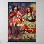 Whimsical Wedle Couple Poster Funny (Vorne)