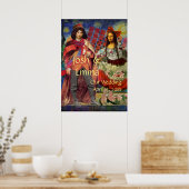 Whimsical Wedle Couple Poster Funny (Küche)