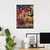 Whimsical Wedle Couple Poster Funny (Heimbüro)
