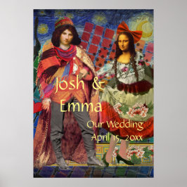 Whimsical Wedle Couple Poster Funny