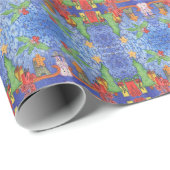 Whimsical Weihnachten Cheer Aquarellmalerei Geschenkpapier (Rolleneckpunkt)