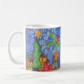 Whimsical Weihnachten Cheer Aquarellmalerei Kaffeetasse (Links)