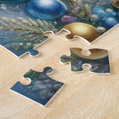 Whimsical Weihnachten kleine weiße Einhorn Puzzle (Seite)