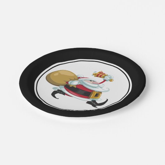 Whimsical Weihnachten Pappteller (Schrägansicht)