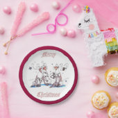 Whimsical Weihnachten singen Karibik Servieren Pappteller (Party)