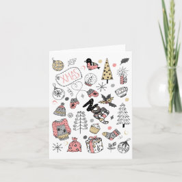 Whimsical Weihnachten Weihnachten geklappte Weihna Dankeskarte