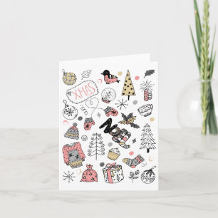 Whimsical Weihnachten Weihnachten geklappte Weihna Dankeskarte
