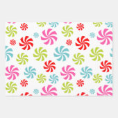 Whimsical Weihnachts Candy Patterns Geschenkpapier Set (Vorderseite 3)
