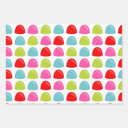 Whimsical Weihnachts Candy Patterns Geschenkpapier Set (Vorderseite 2)