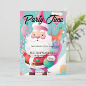 Whimsical Weihnachts-Party Einladung (Stehend Vorderseite)