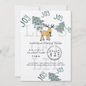 Whimsical Weihnachts-Party Lasse LIT Rustikal Einladung (Vorderseite)