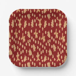 Whimsical Weihnachtsbaum und Gingerbreadman Patter Pappteller