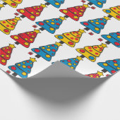 Whimsical-Weihnachtsbäume Geschenkpapier (Ecke)