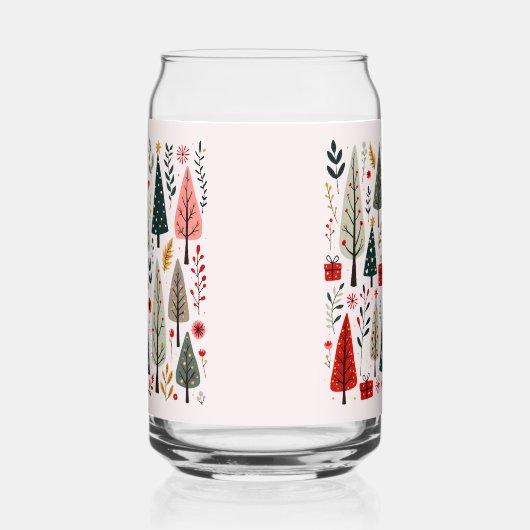 Whimsical Weihnachtsbaumwald Dosenglas (Links)