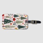 Whimsical Weihnachtsbaumwald Gepäckanhänger (Vorderseite (Horizontal))