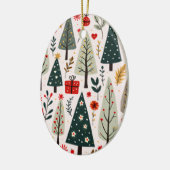Whimsical Weihnachtsbaumwald Keramik Ornament (Links)
