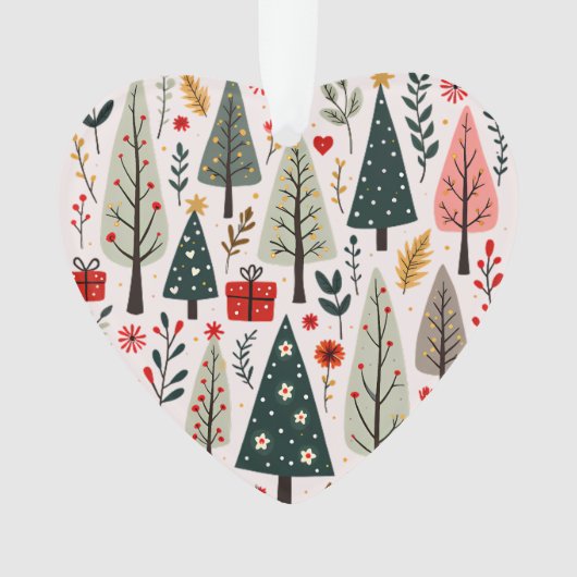 Whimsical Weihnachtsbaumwald Ornament (Vorderseite)