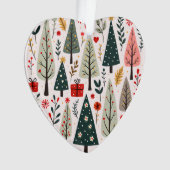 Whimsical Weihnachtsbaumwald Ornament (Vorderseite)