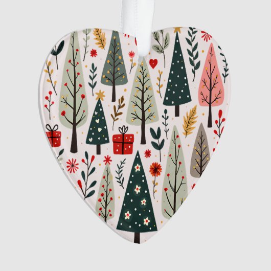 Whimsical Weihnachtsbaumwald Ornament (Vorderseite)