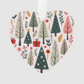 Whimsical Weihnachtsbaumwald Ornament (Rückseite)