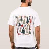 Whimsical Weihnachtsbaumwald T-Shirt (Rückseite)