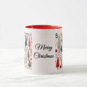Whimsical Weihnachtsbaumwald Tasse (Zentrum)