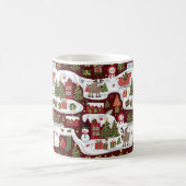 Whimsical Weihnachtsdesign Patterns Kaffeetasse (Mittel)