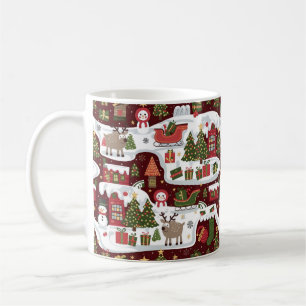 Whimsical Weihnachtsdesign Patterns Kaffeetasse