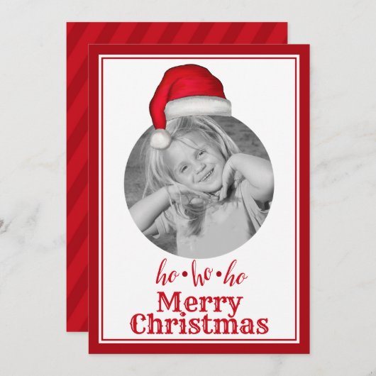Whimsical Weihnachtsfotokarte 1 Foto Feiertagskarte (Vorne/Hinten)