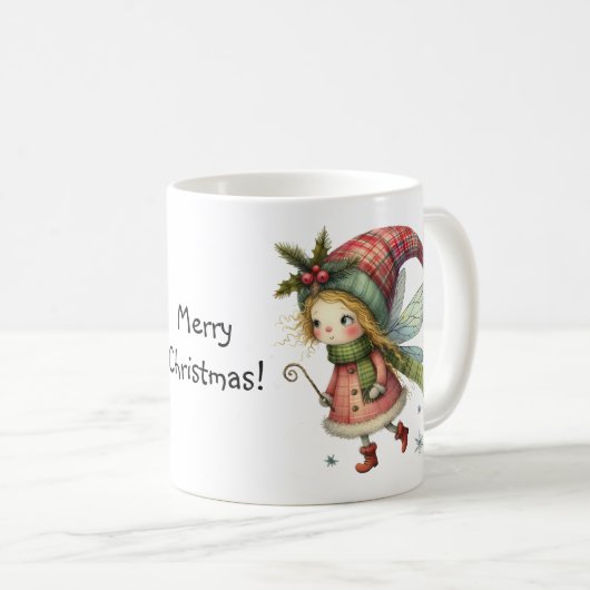 Whimsical Weihnachtsgebäck mit Holly und Berries Kaffeetasse (VorderseiteRechts)