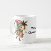 Whimsical Weihnachtsgebäck mit Holly und Berries Kaffeetasse (Vorderseite Links)