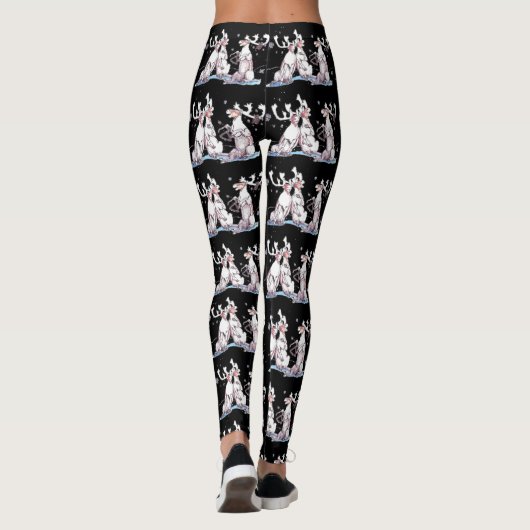 Whimsical Weihnachtsgesang Karibik entwickelt Leggings (Rückseite)