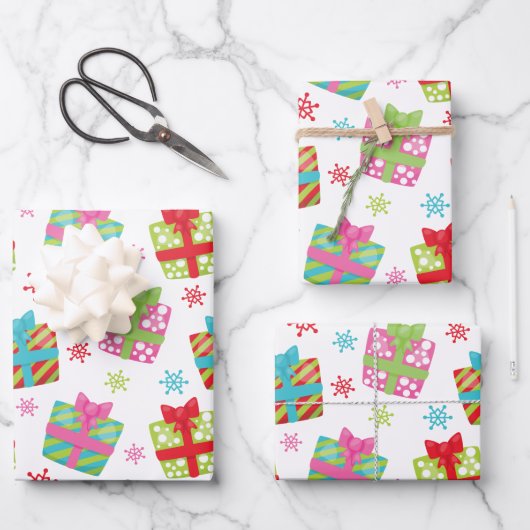 Whimsical Weihnachtsgeschenke Geschenkpapier Set (Vorderseite)