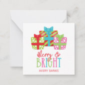 Whimsical Weihnachtsgeschenke Geschenkverpackung Mitteilungskarte (Vorderseite)