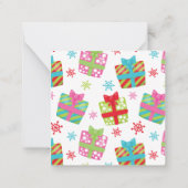 Whimsical Weihnachtsgeschenke Geschenkverpackung Mitteilungskarte (Rückseite)