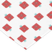 Whimsical Weihnachtsgeschenke - Roter & Aquamarine Kurzer Tischläufer (Ecke)